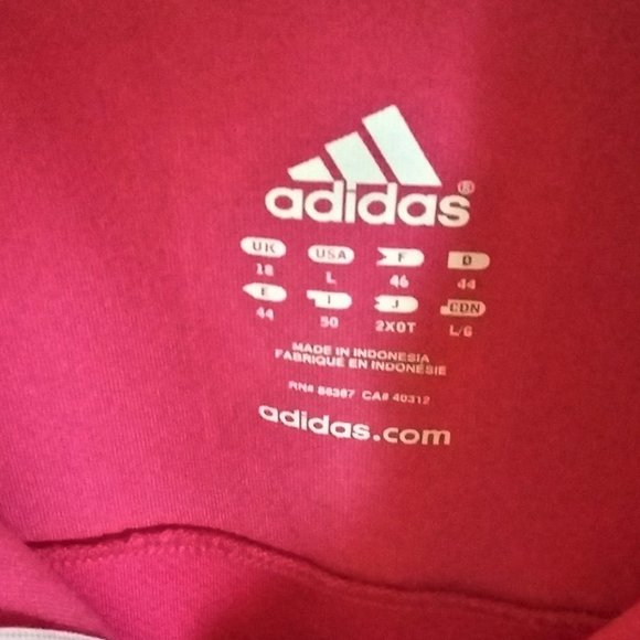 ADIDAS  Pink Zipper Up  Athletic/ Track Top - Picture 3 of 3